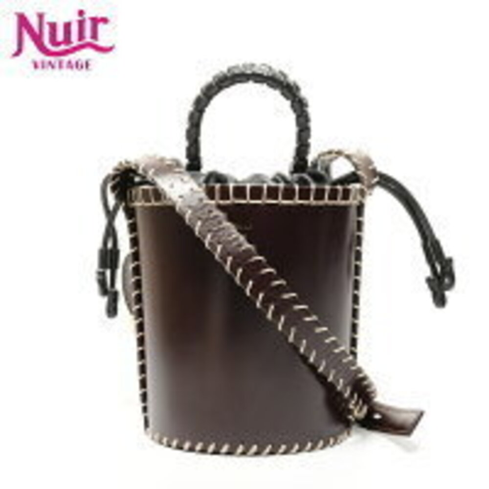 Chloe Luella Bucket Leather Shoulder Bag Brown